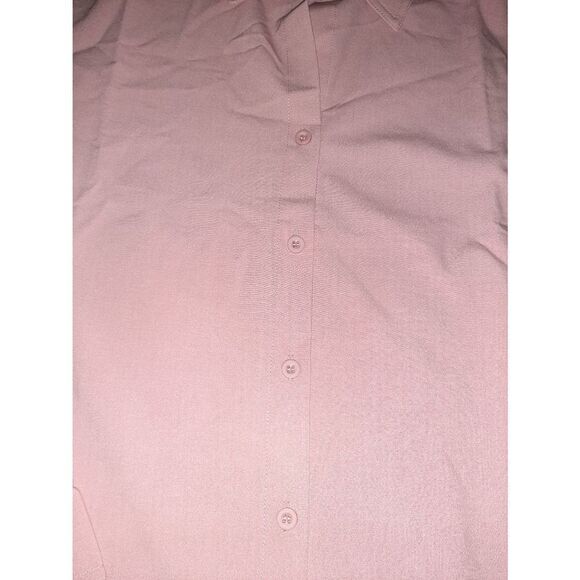 New Medium Pink Guanyy Long Sleeve Collared Button Up Shirt - Picture 2 of 4